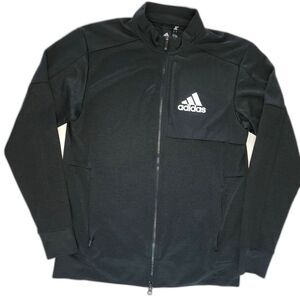 Adidas Men's Black Full Zip Lightweight Bomber Jacket Sz M
